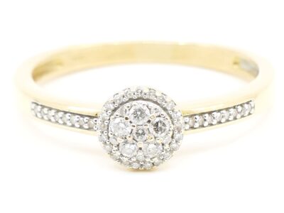 Ring Guld 18K med diamanter 5xca0,01ct 42xca0,005ct