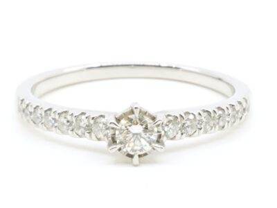 Ring Vitguld 18K