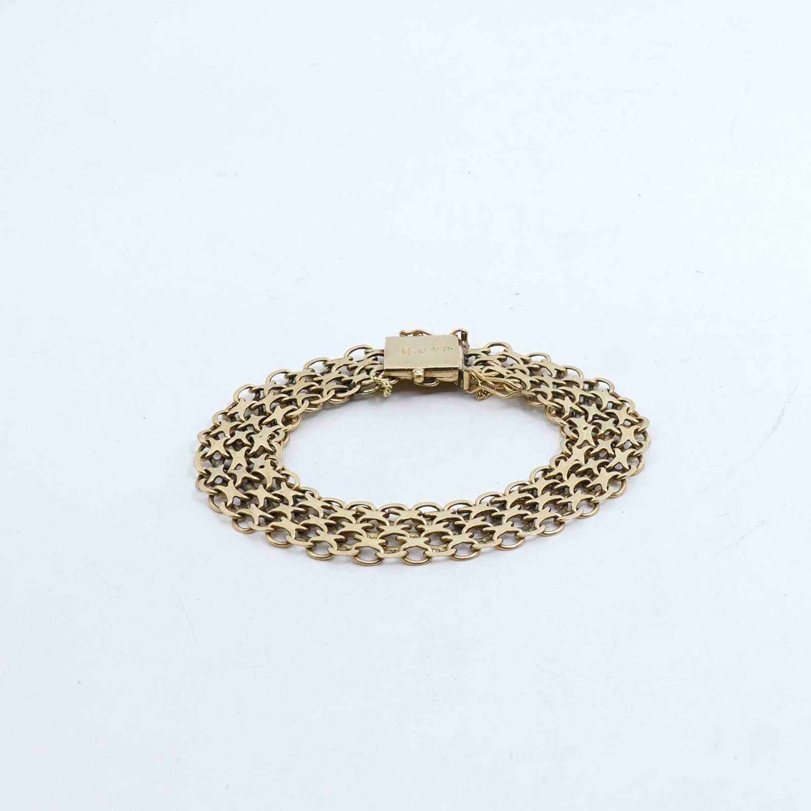 Armband X-länk, med säkerhetskedja, 18K