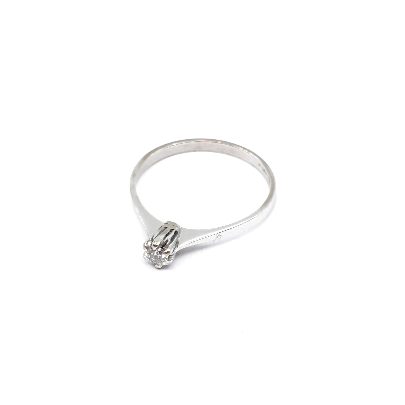 Ring Vitguld 18K Med diamant