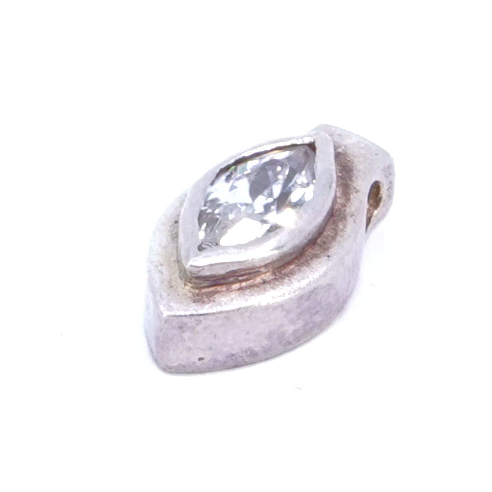 Hänge Sterlingsilver vit sten