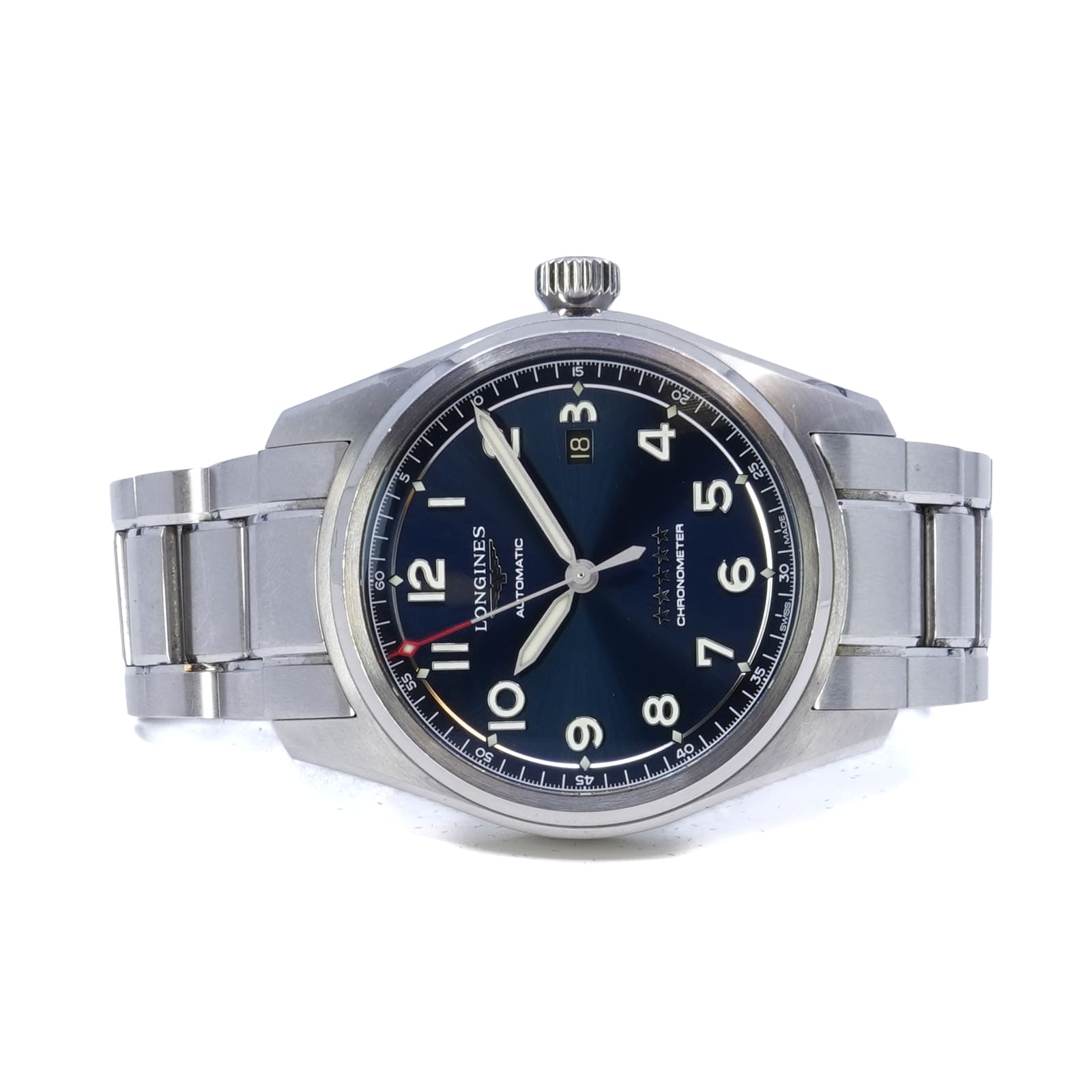 Longines Spirit 42mm stål automatisk L3.811.4.93.6 certifikat och box