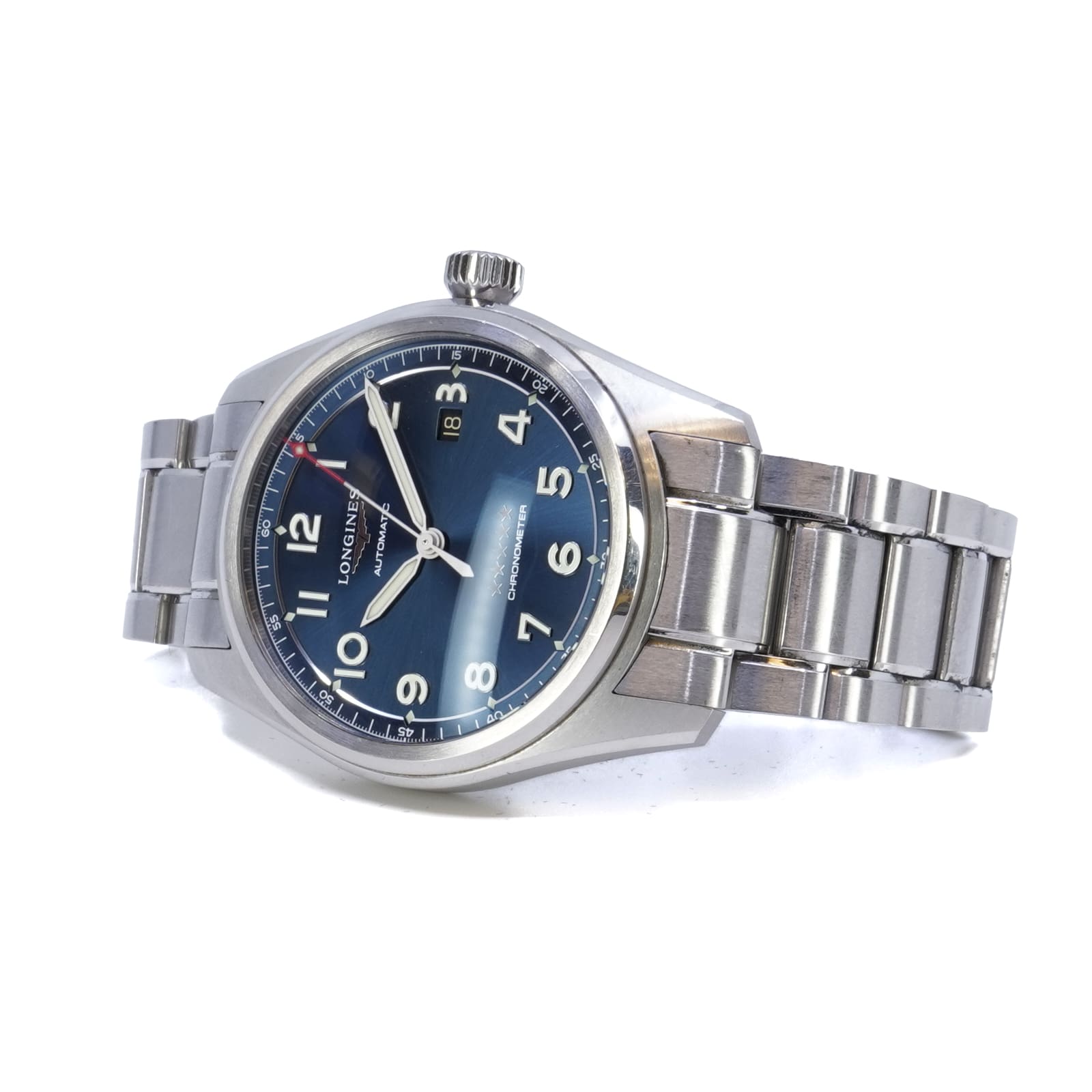 Longines Spirit 42mm stål automatisk L3.811.4.93.6 certifikat och box