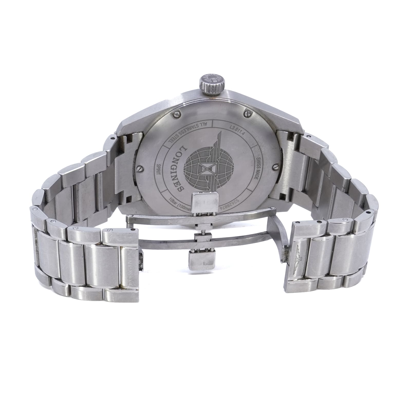Longines Spirit 42mm stål automatisk L3.811.4.93.6 certifikat och box