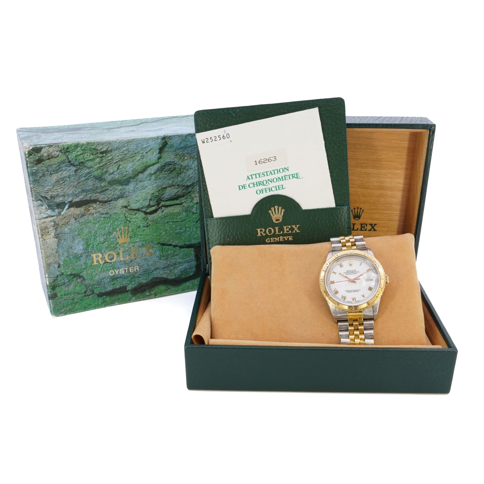 Rolex Oyster Perpetual Datejust, "Turn O' Graph" 36mm certifikat och box