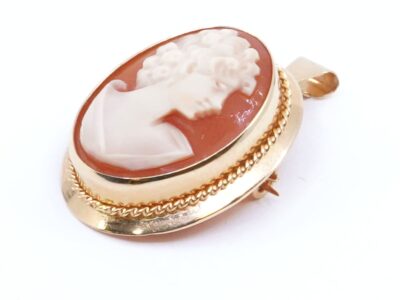 Brosch Camé Guld 18K