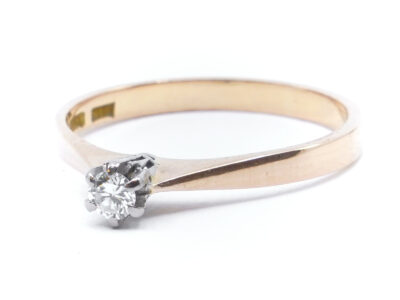 Solitärring 0,08ct diamant 18K Ø16¾