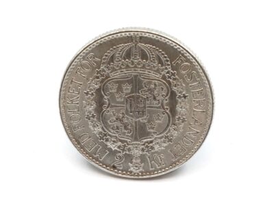 Minnesmynt Konung Gustaf V År 1940 Silver S800