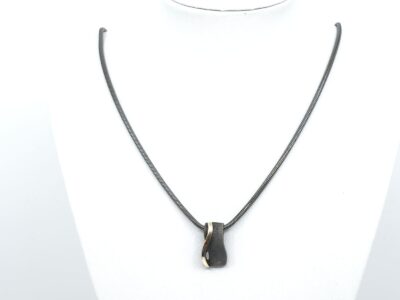 Halskedja Ormlänk Oxiderat Silver S925