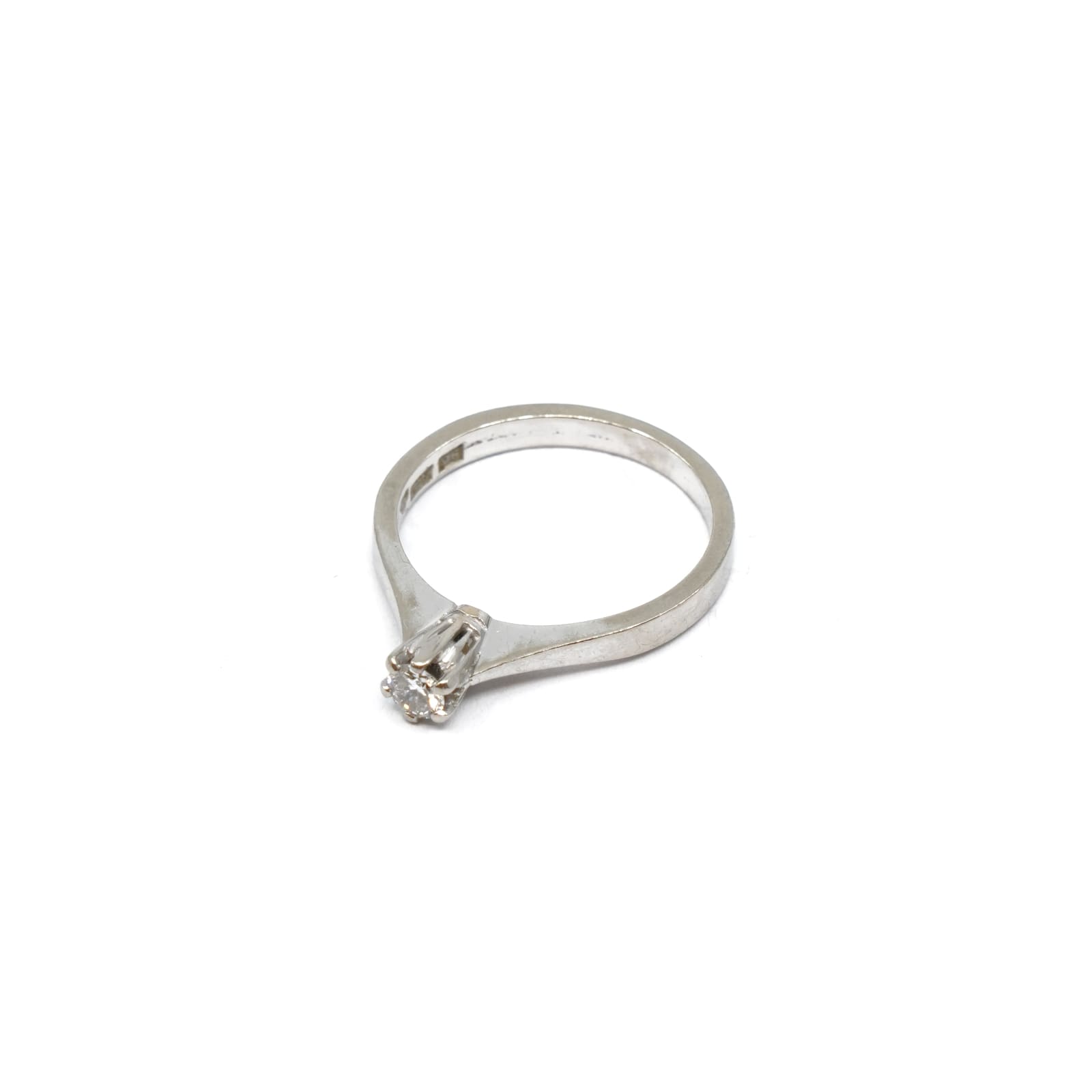 Ring Vitguld 18K Med diamant