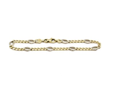 Armband Figaro tvåfärgat