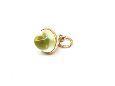Hänge/berlock Guld 18K Med grön sten