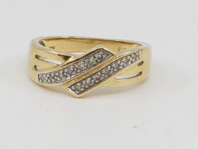 Ring 18K Ø18,5 med diamanter