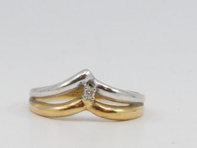 Ring tvåfärgad 18K Ø20 med diamanter