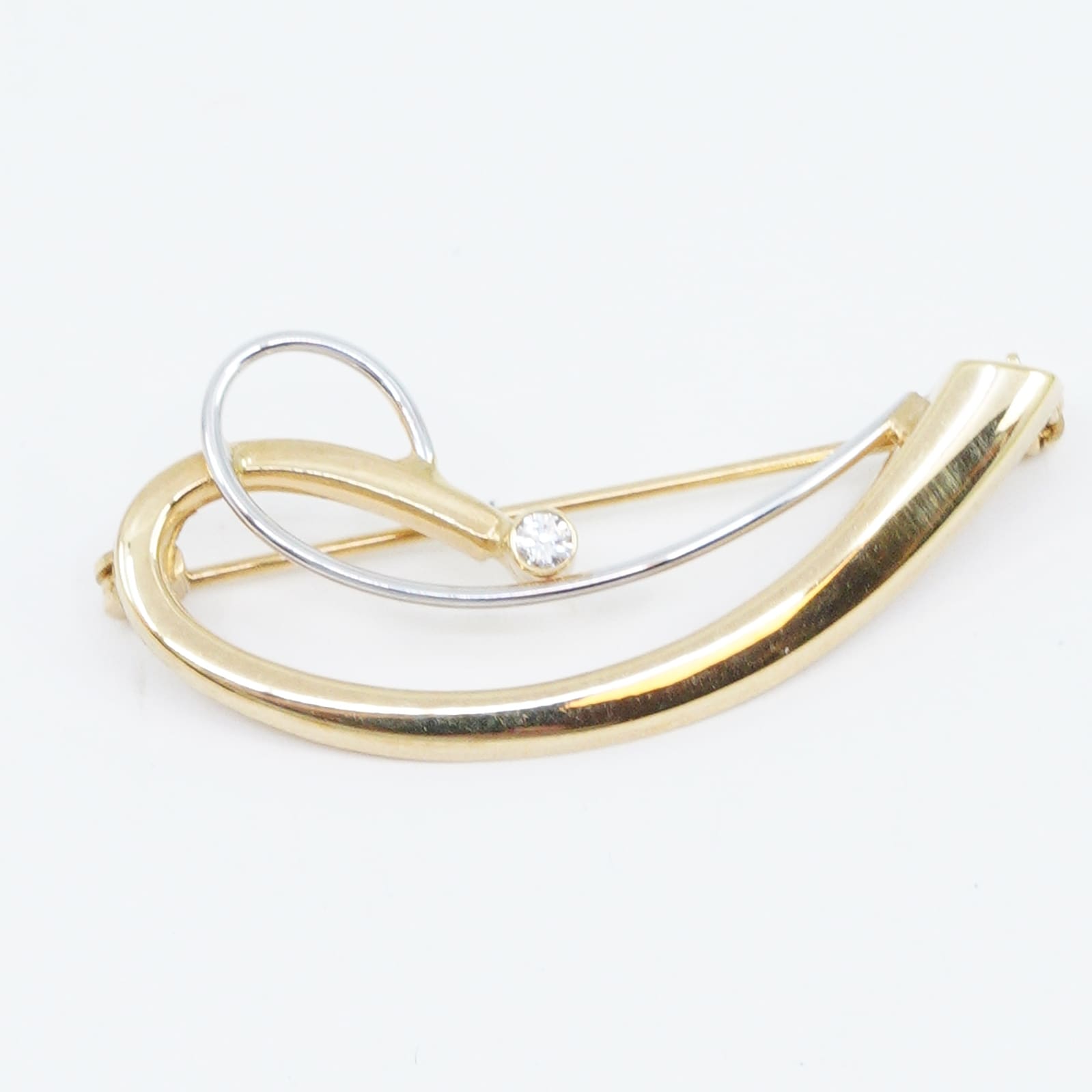 Brosch 18K med sten