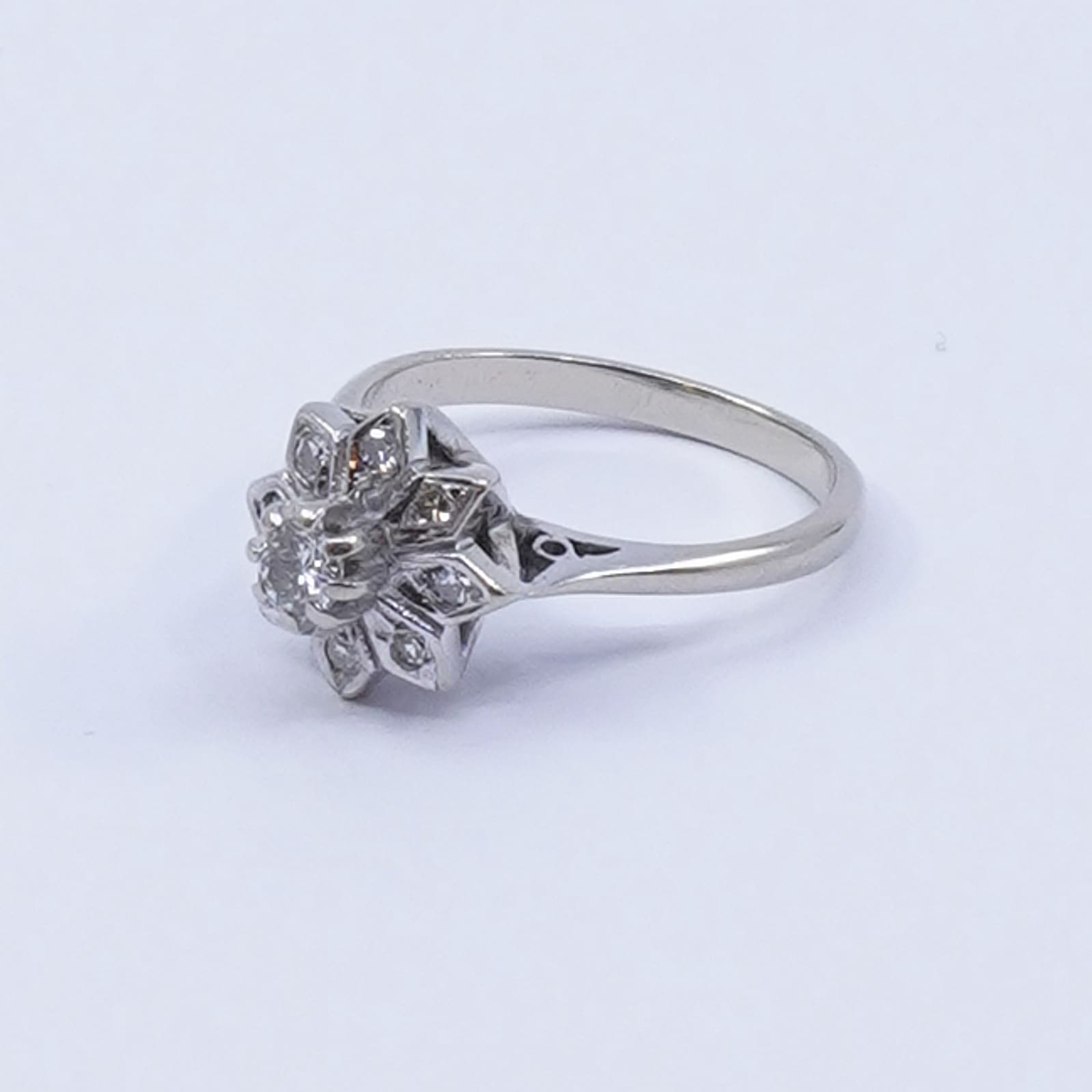 Ring Vitguld 18K med diamanter
