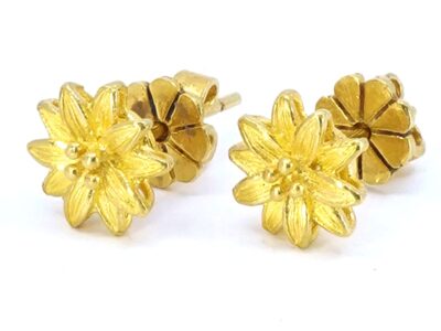 Örhängen Blommor Guld