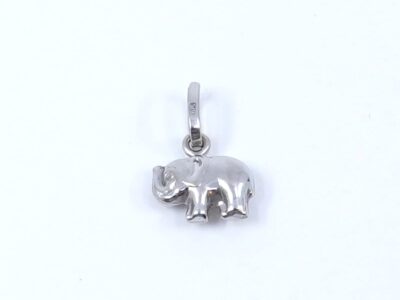 Hänge elefant vitguld