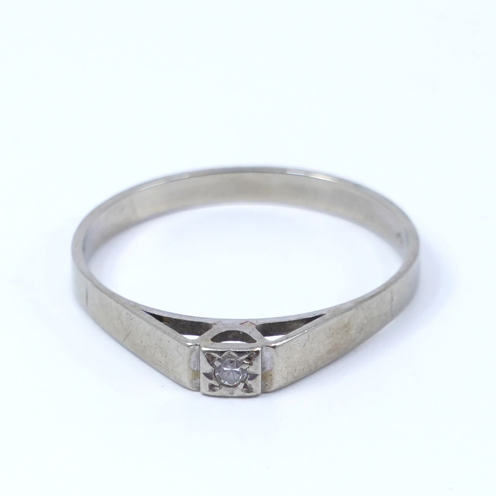 Ring vitguld 18K med diamant