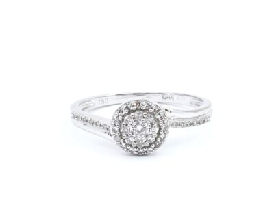 Ring Vitguld med diamanter 18K
