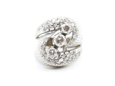 Ring Vitguld med diamanter 14K
