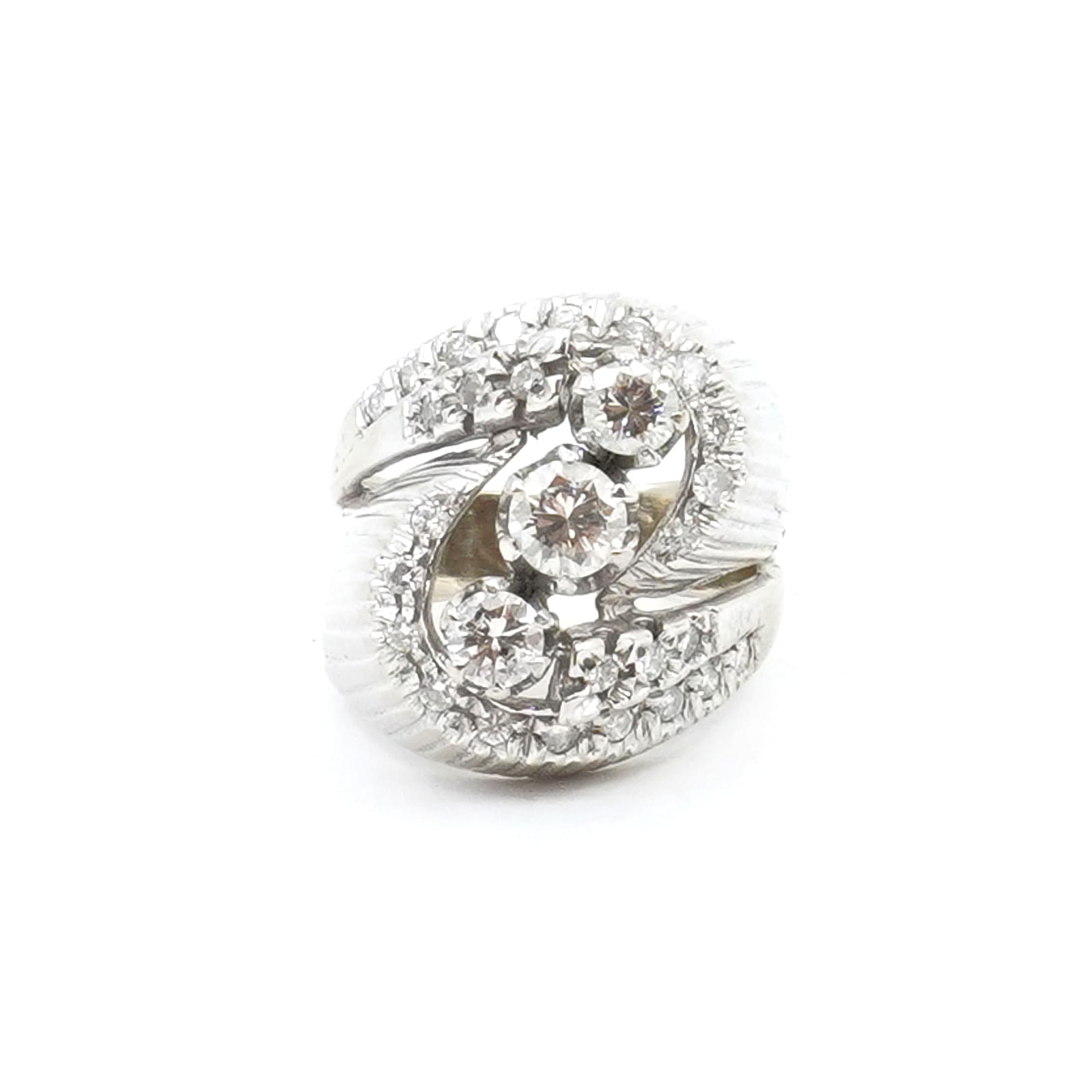 Ring Vitguld med diamanter 14K