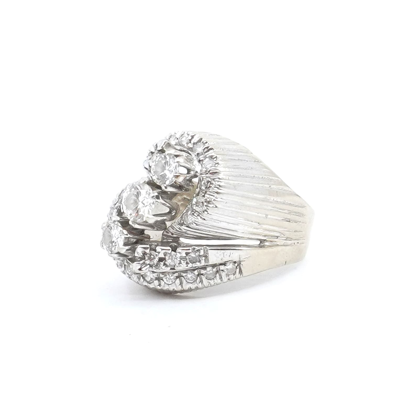 Ring Vitguld med diamanter 14K