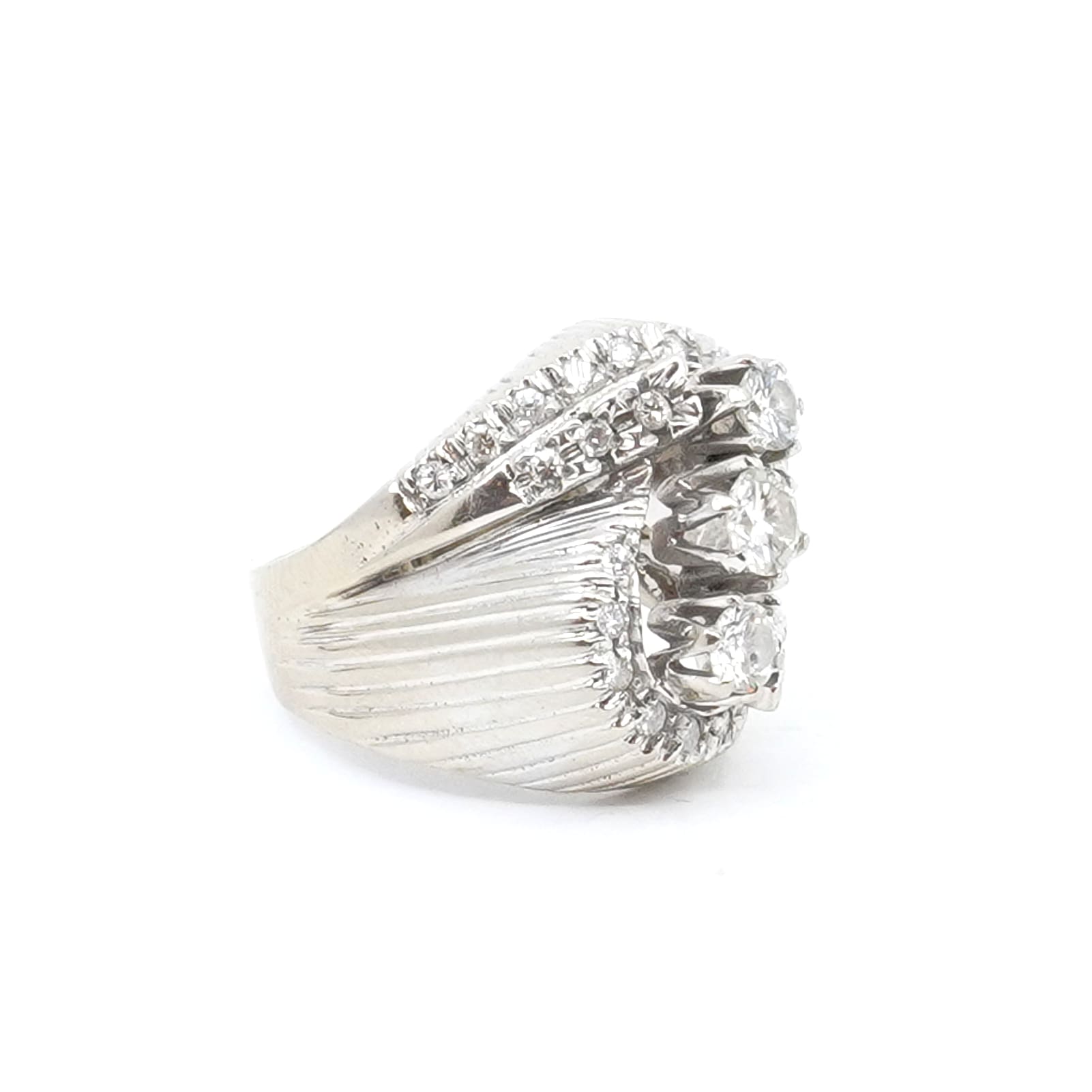 Ring Vitguld med diamanter 14K