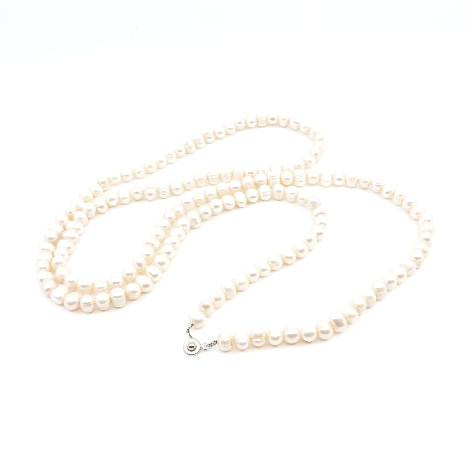 Pärlcollier med odlade sötvattenspärlor