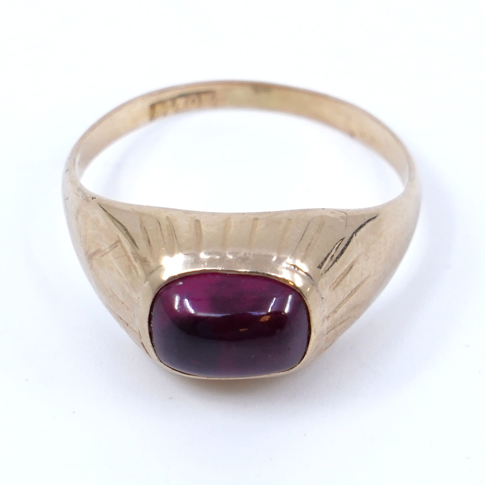 Ring Guld 18K röd sten