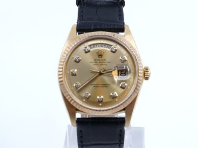 Armbandsur Rolex Day/Date Guld/Stål Diamantindex Automatisk Ref: 1803 Serienr: 2011332