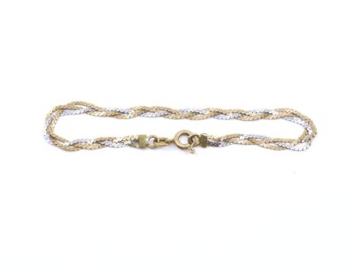 Armband Flätad Guld / Vitguld