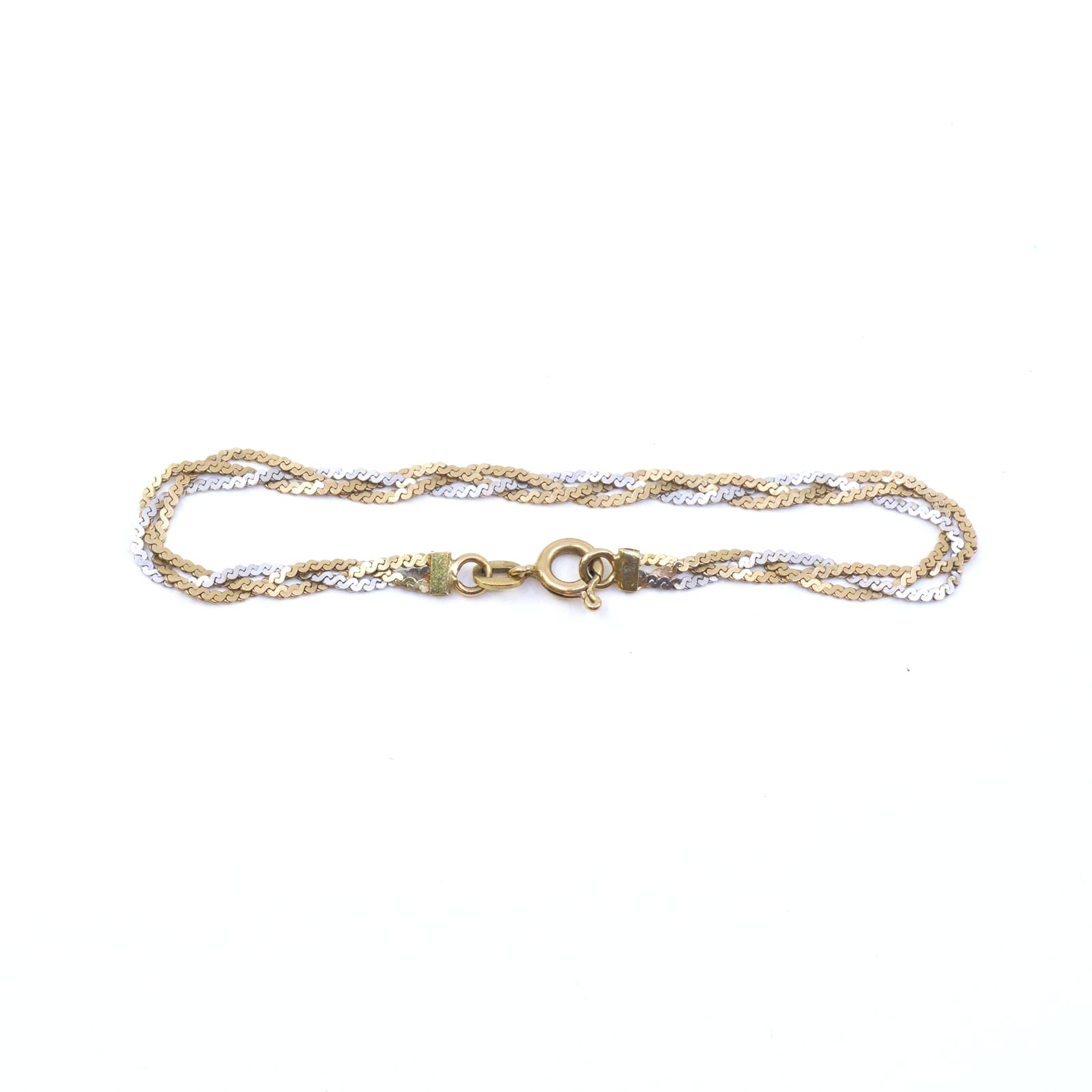 Armband Flätad Guld / Vitguld