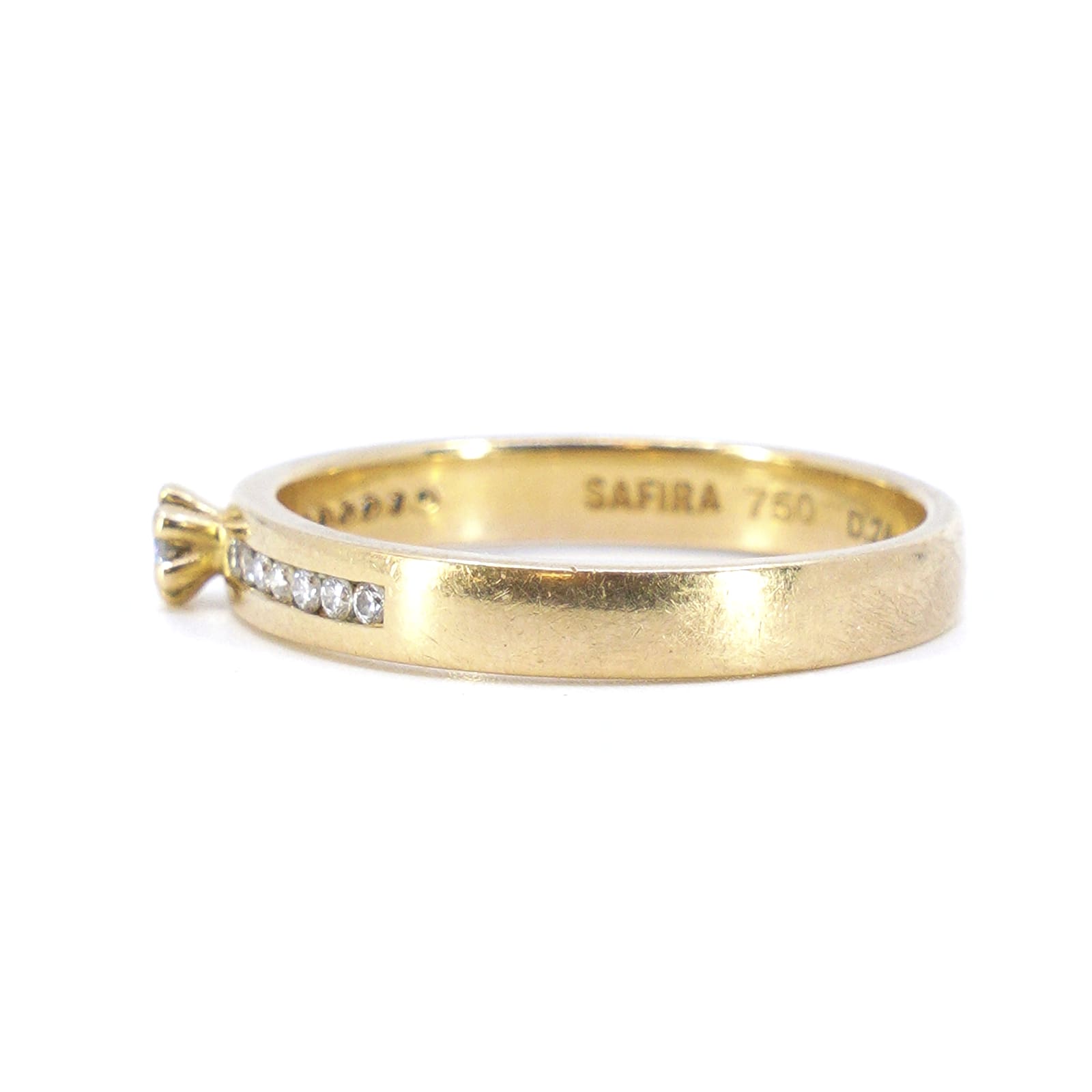Sidostensring med diamanter