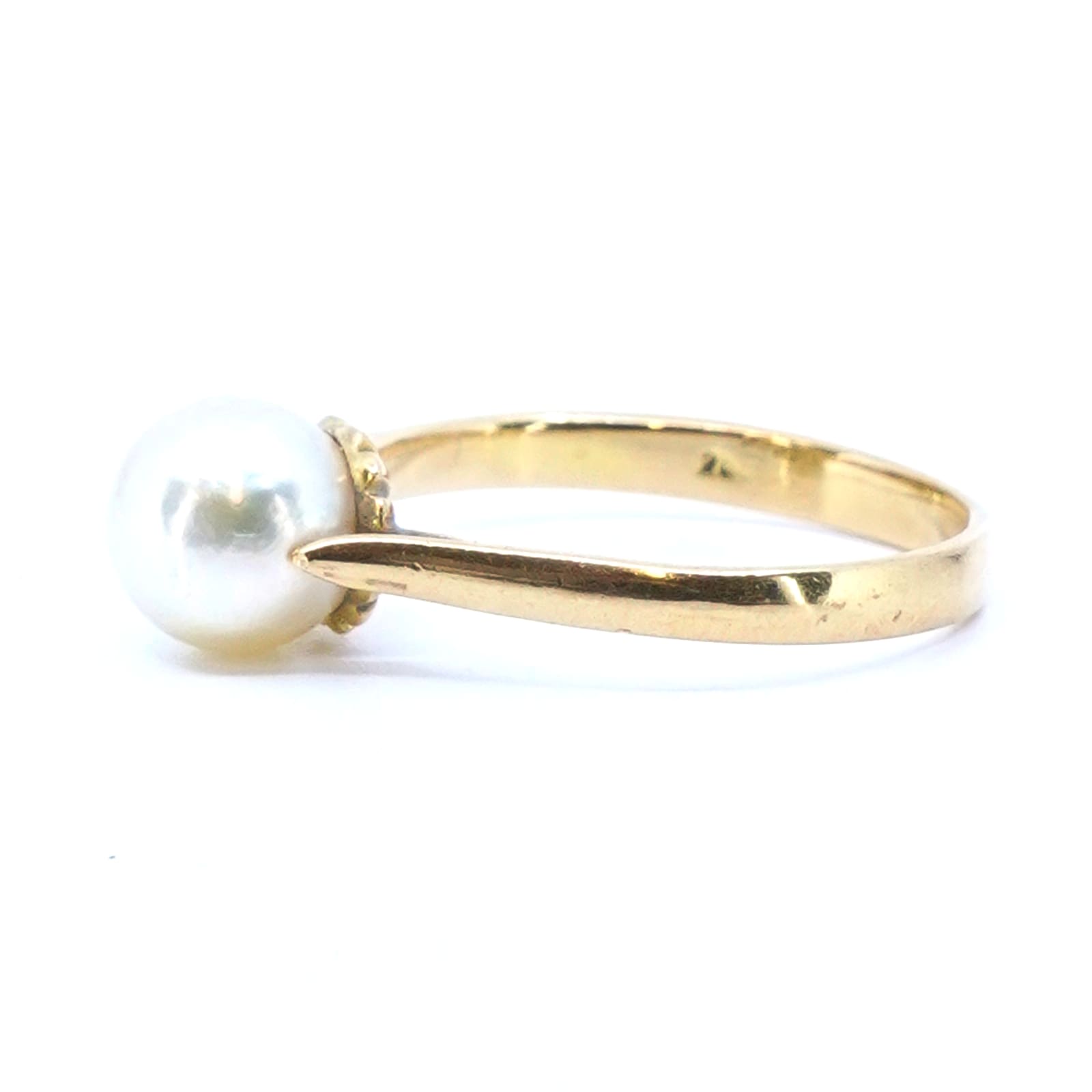 Ring Guld 18K 3g Ø17,5 med odlad pärla
