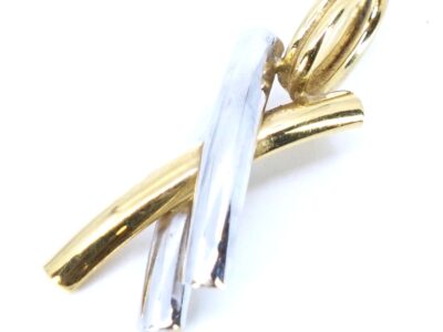 Hänge tvåfärgad Guld 18K 1g