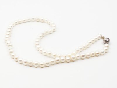 Pärlcollier med Silverlås 925
