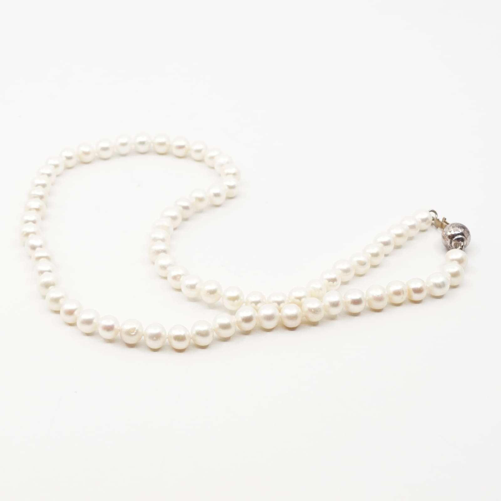 Pärlcollier med Silverlås 925
