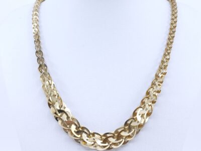 Halskedja Guld 14K Längd 50cm Bredd 4-11mm 11,4g