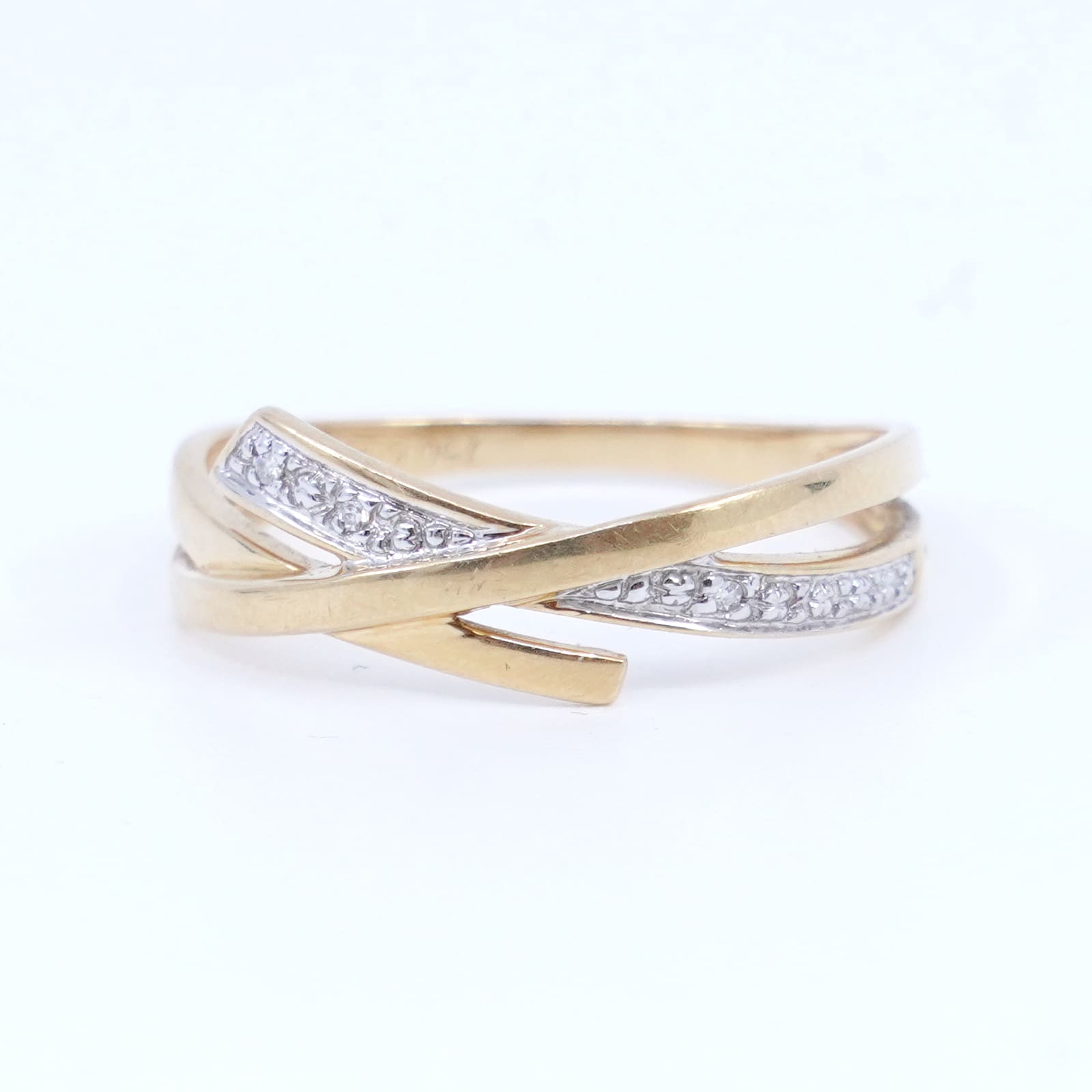 Ring med diamanter 18K 2,1g Ø18