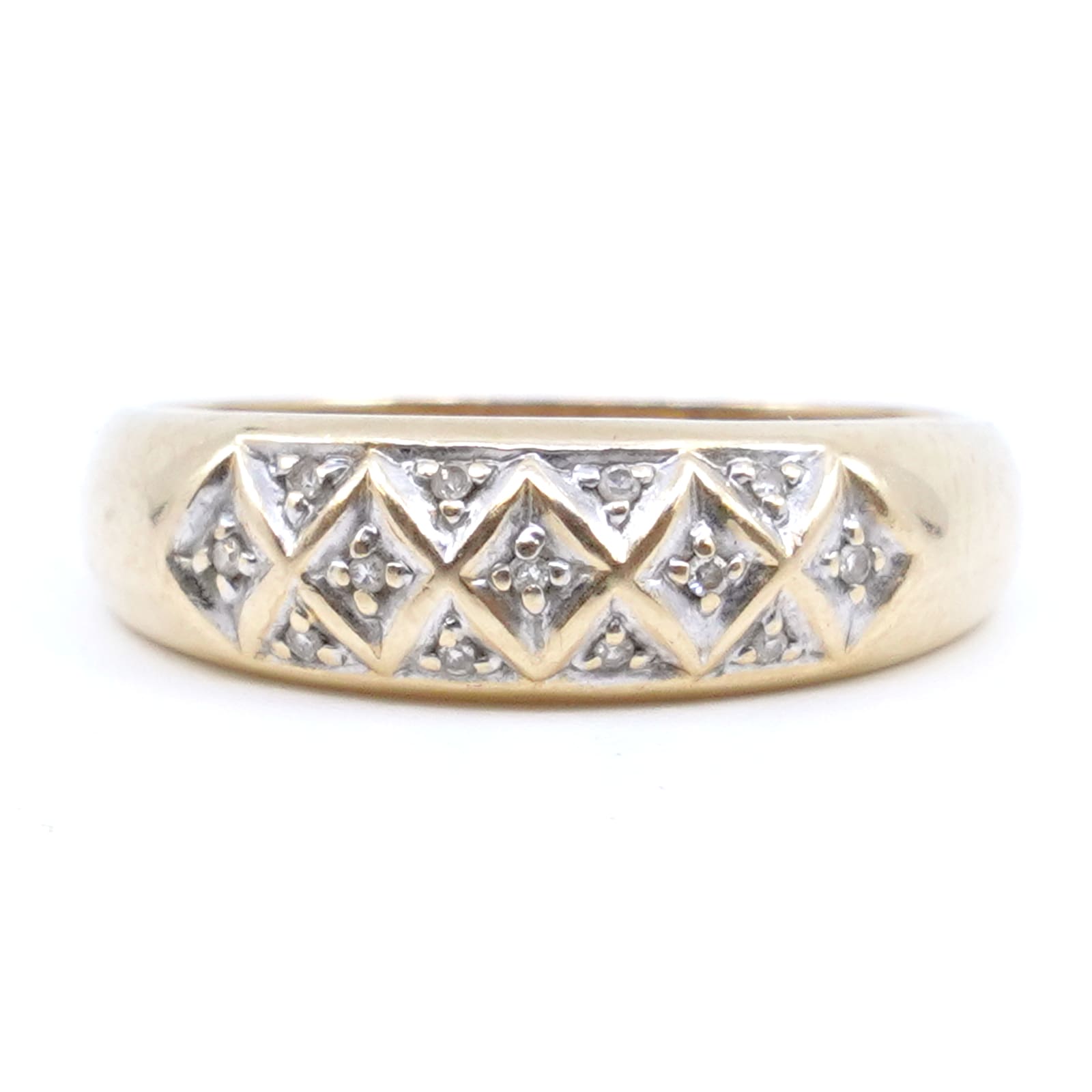 Ring Guld 18K 3,1g Ø17,75 med diamanter