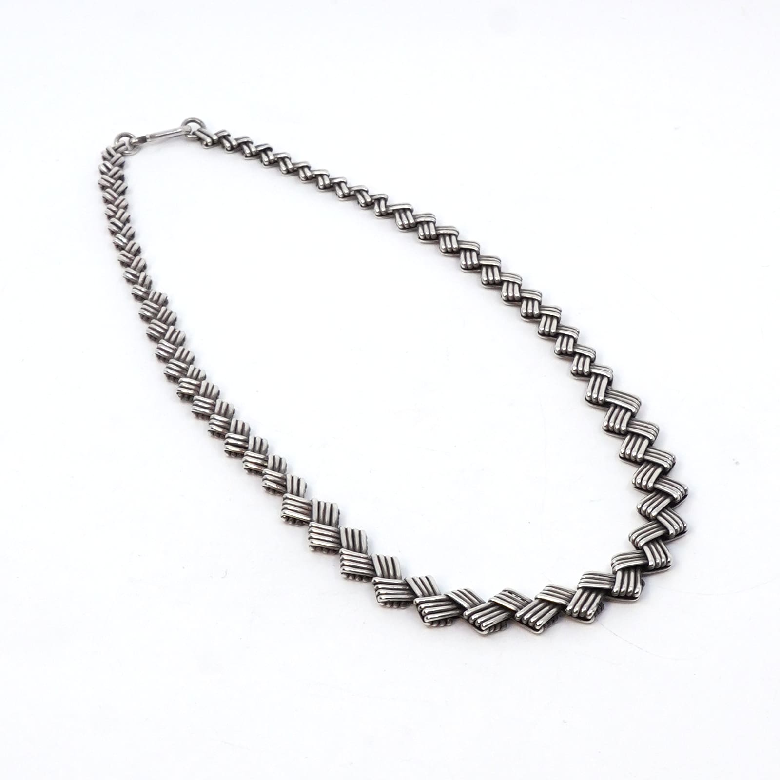 Halskedja doserad Silver S925 63,3g Längd 50,5cm Bredd 7-11mm