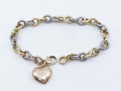 Armband tvåfärgat guld