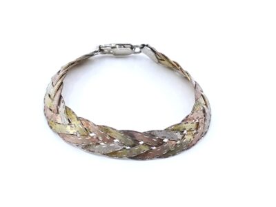 Armband flätad Silver
