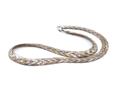 Halskedja flätad Silver