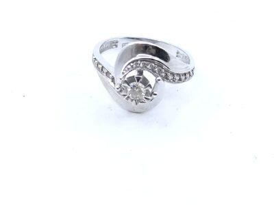 Ring Vitguld 18K