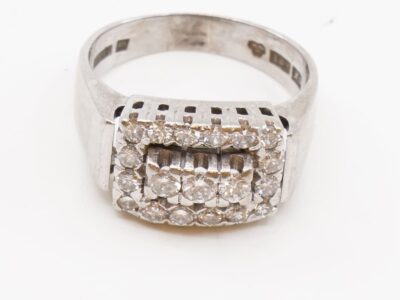 Ring med Diamanter Vitguld 18K
