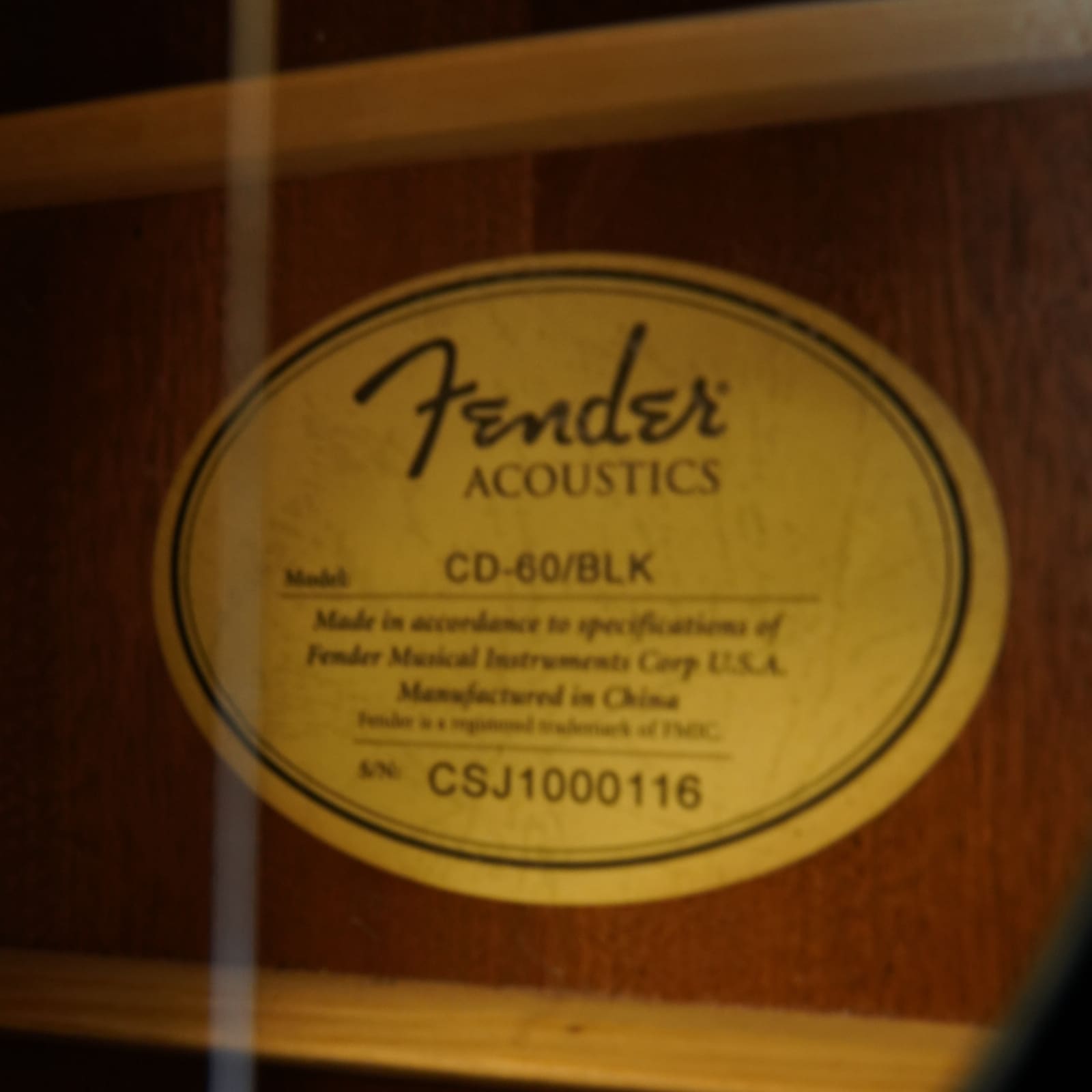 Akustisk gitarr Fender CD-60
