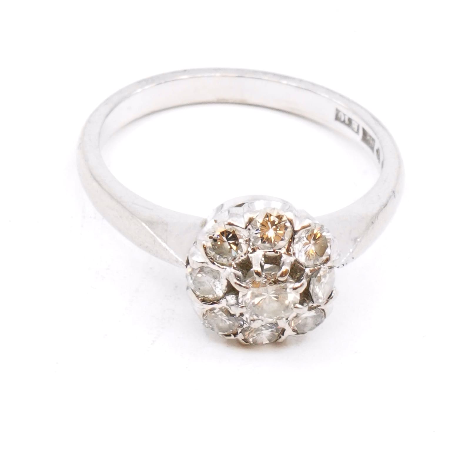 Ring Vitguld 18K Ø17 med diamanter