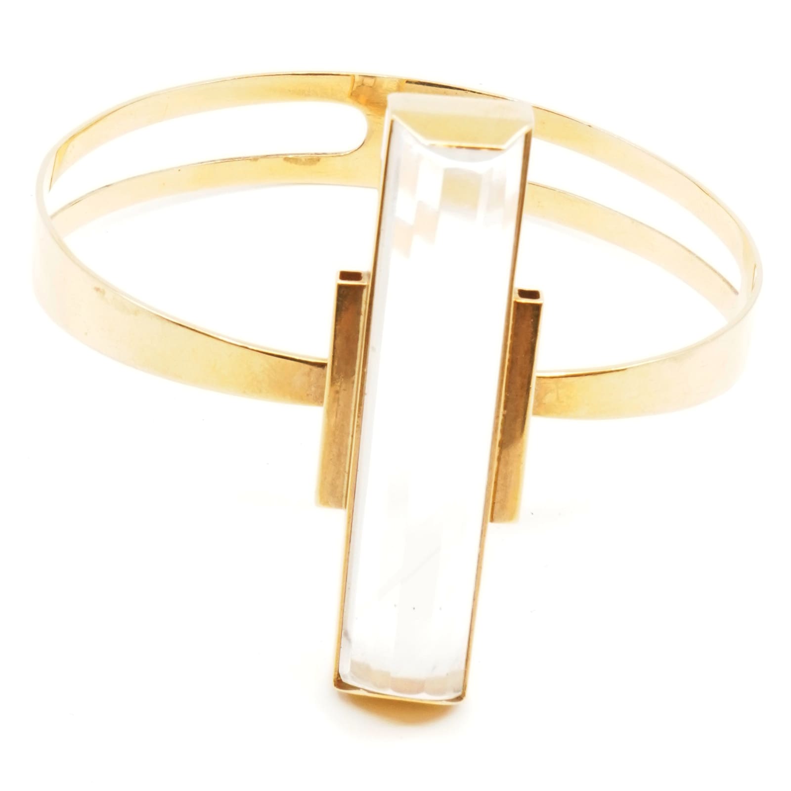 Armring Guld 18K Diameter 6cm med sten öppningsbar